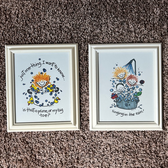 Bath | Set Of Two Framed Pictures For The Bathroom | Poshmark